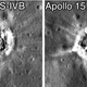 Four examples of craters formed by Apollo rocket bodies—none exhibiting the double crater.